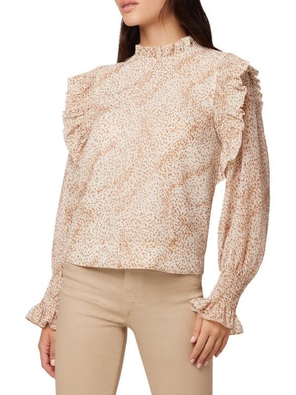 

Приталенный топ whitney со сборками Joe's Jeans Beige white