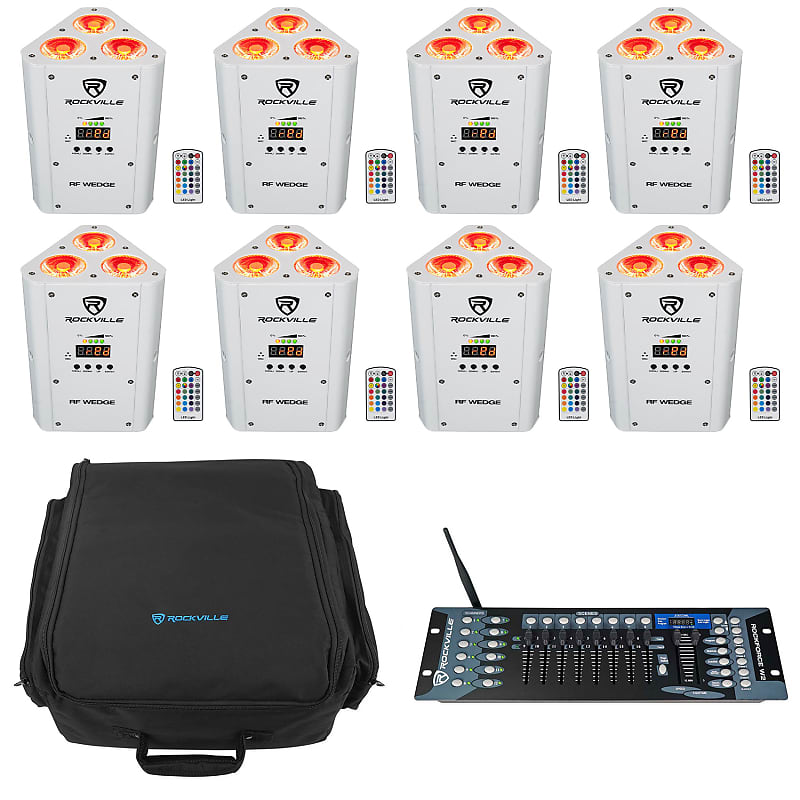 Акустическая система Rockville Wireless DMX Up-Lights с контроллером адаптер 3 8 f х 1 4 м 35мм rockforce force rf 80932
