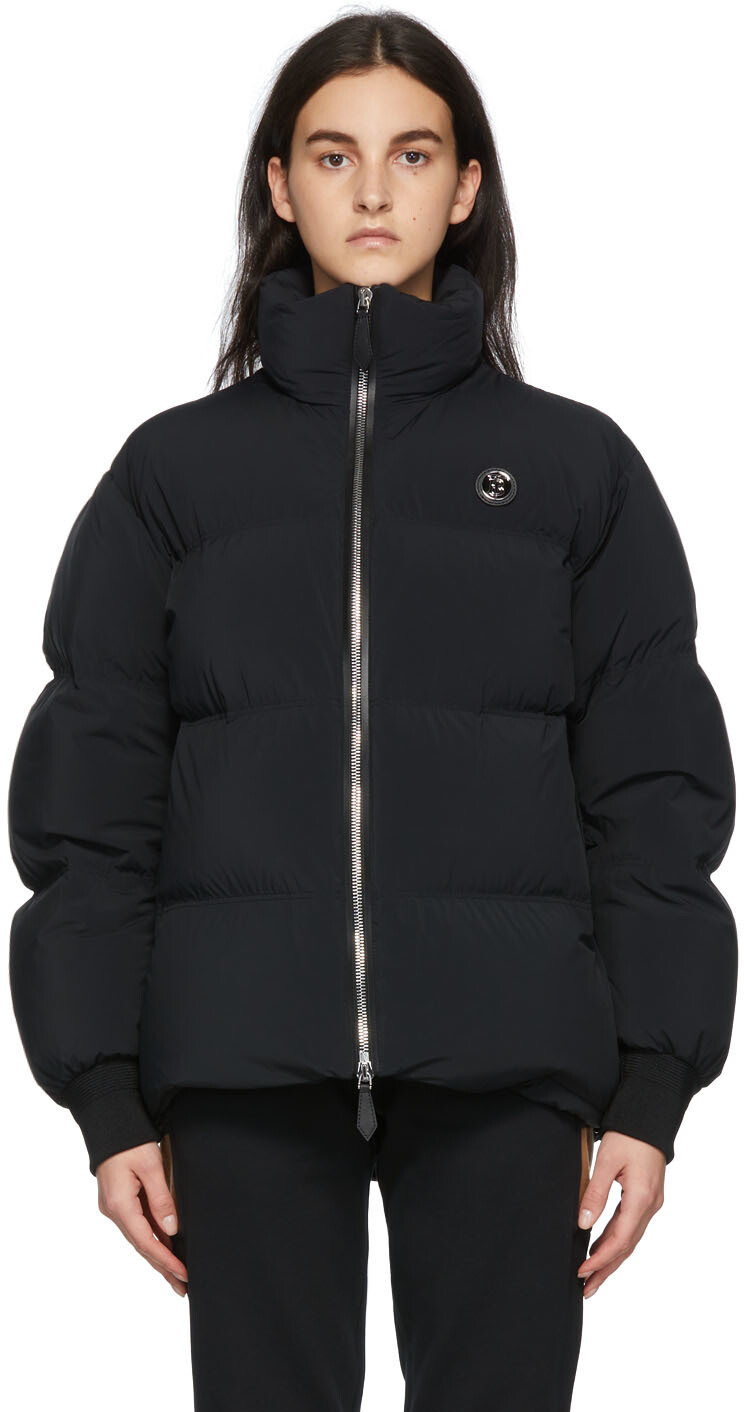

Черный нейлоновый пуховик Burberry