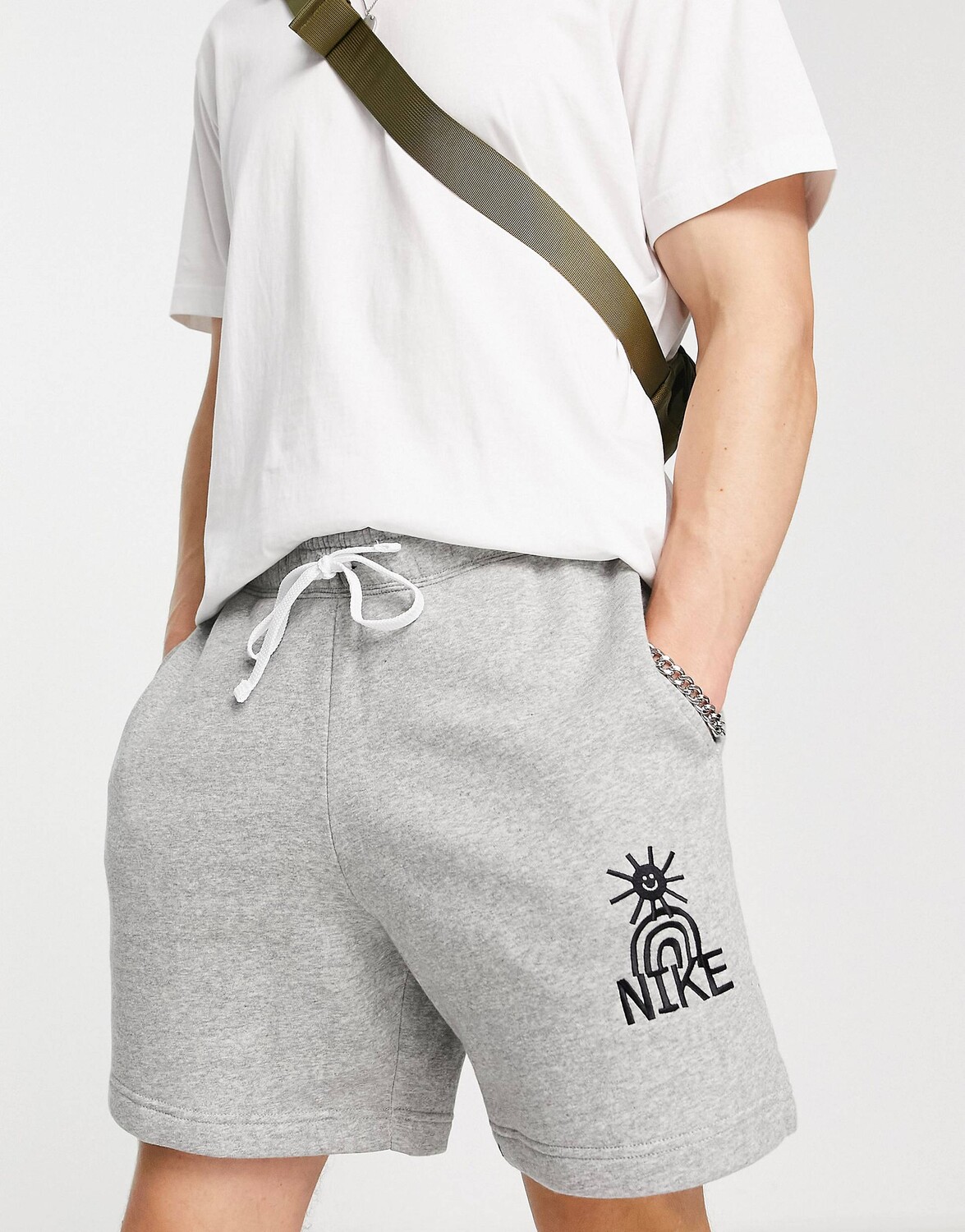 

У Nike есть серые шорты с логотипом Nike Day