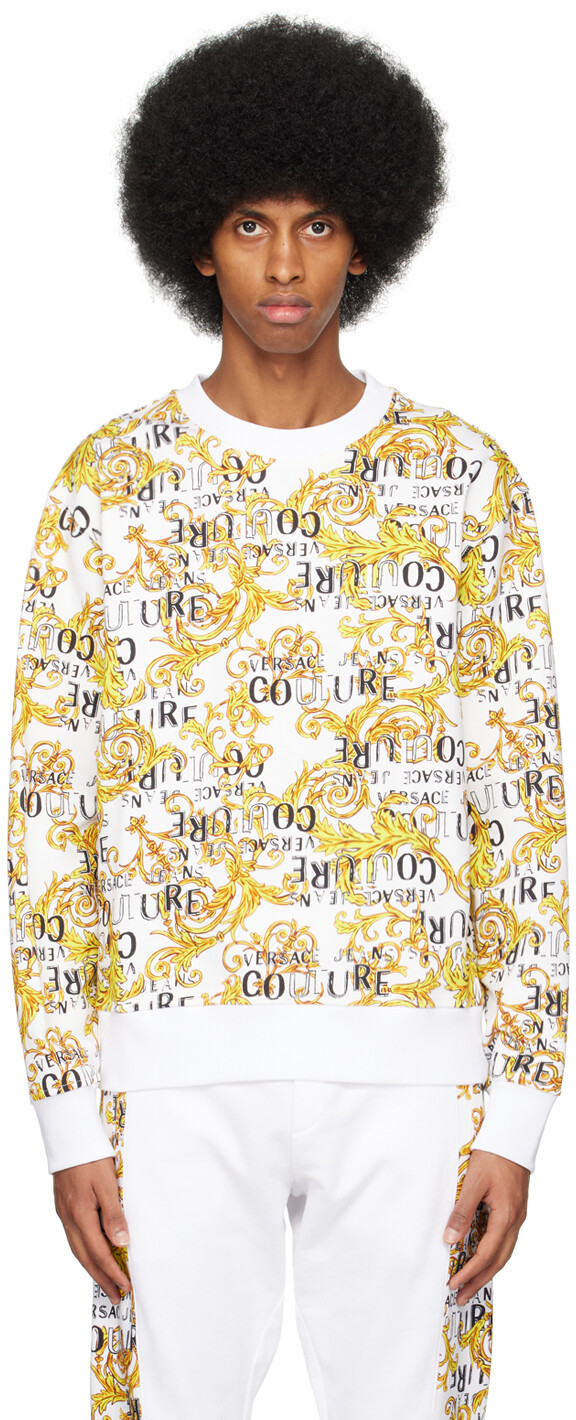 

Белая толстовка с принтом Versace Jeans Couture, Белый