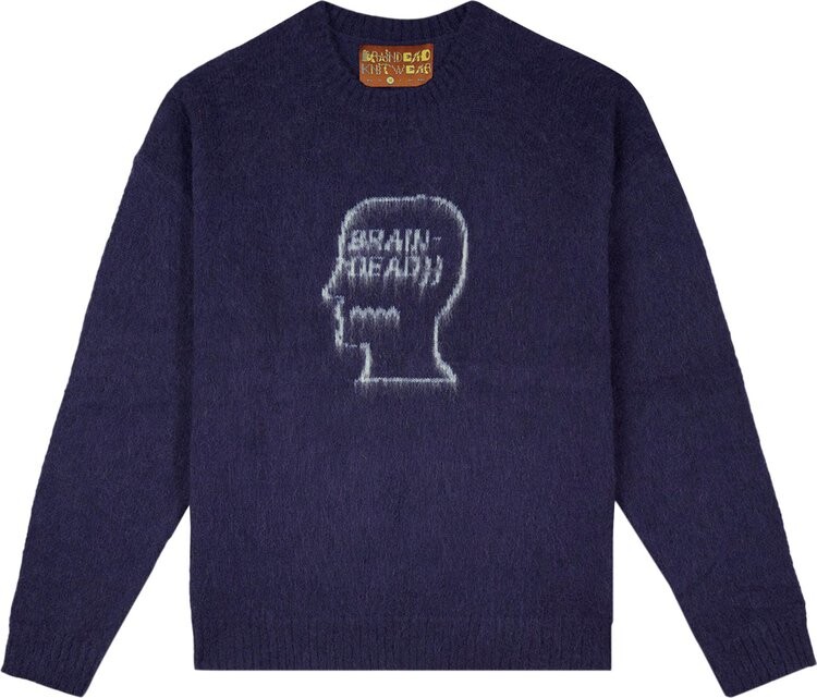 

Свитер Brain Dead Logohead Pile Crewneck Sweater 'Navy', синий