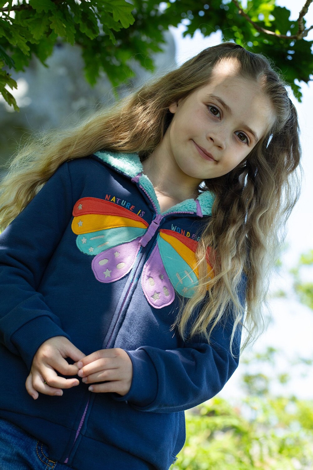 

Худи на флисовой подкладке Frugi, синий