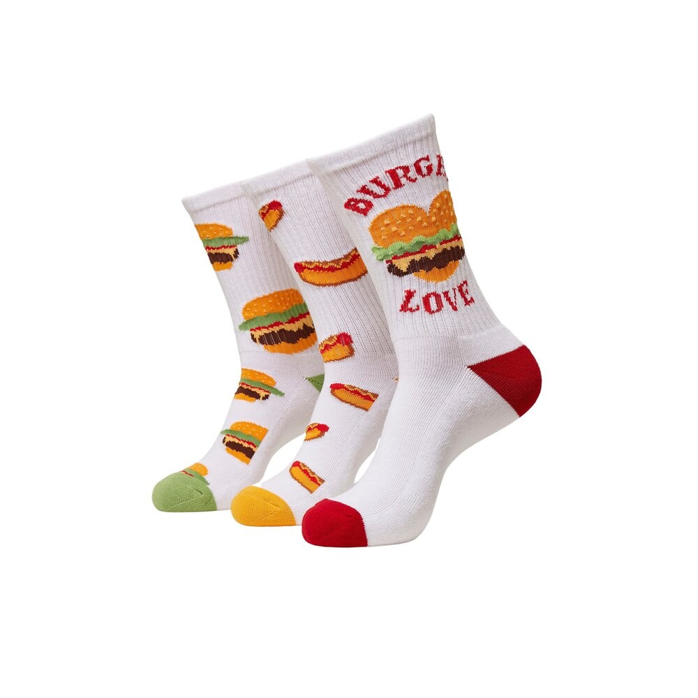 

Носки Mister Tee Burger Hot Dog 3-Pack, белый