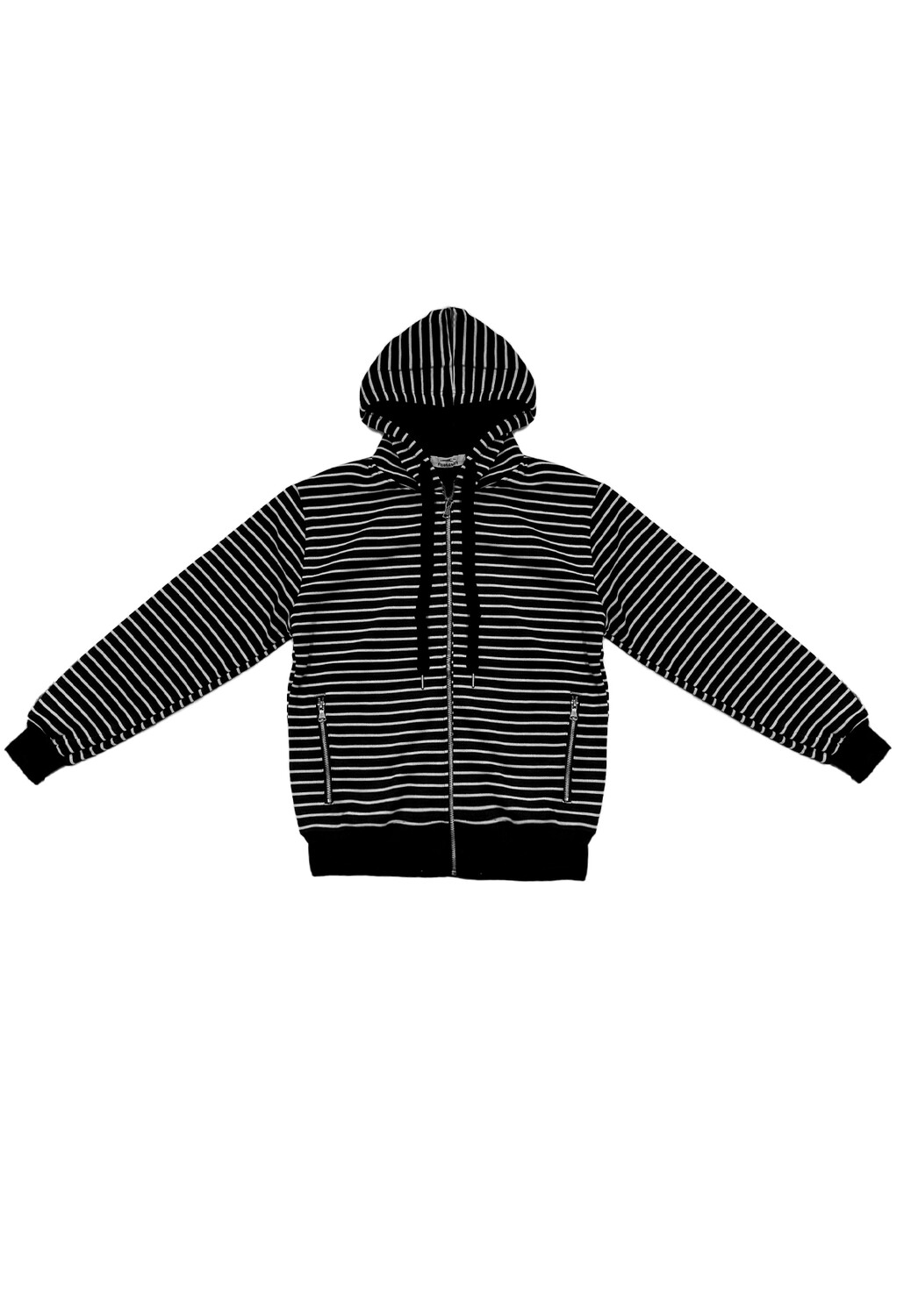 

Толстовка Forbest Warme Kapuzen Jacke Gestreifter Full Zip Sweat Hoodie, черный