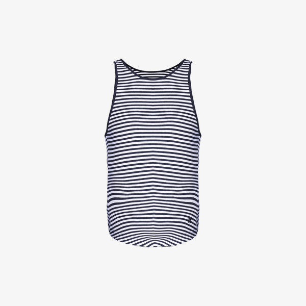 

Топ Harper из эластичного модала в полоску в рубчик Sweaty Betty, белый