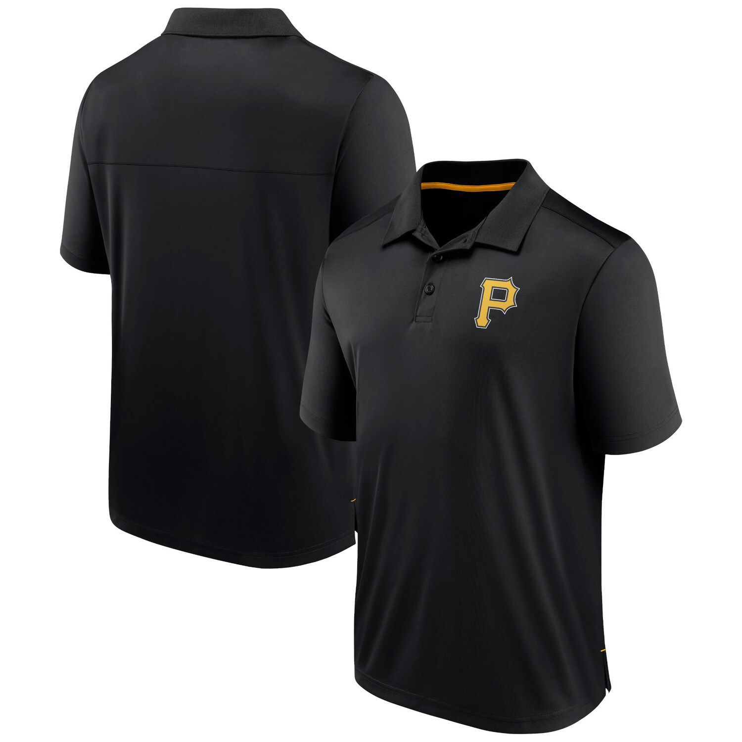 Мужская черная футболка-поло с логотипом Pittsburgh Pirates Fanatics