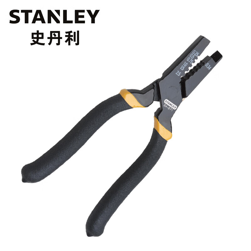 Клещи для обжима клемм Stanley European 0,75–16 мм² Клещи для электромонтажа Клещи для обжима клемм 84-872-22