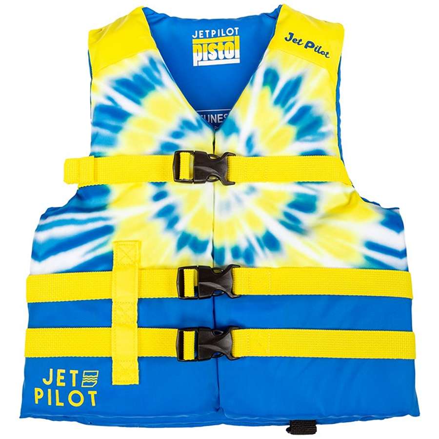 Спасательный жилет детский Jetpilot Pistol Youth Nylon CGA, синий/желтый ремешок нейлоновый gsmin woven nylon 22 для ticwatch e2 красно оранжевый