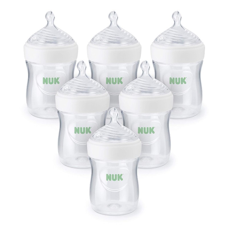 Бутылочки для кормления 6 шт. по 150 мл Nuk Simply Natural with SafeTemp nuk simply natural флакон для детей от 1 месяца средний 2 флакона по 270 мл 9 унций