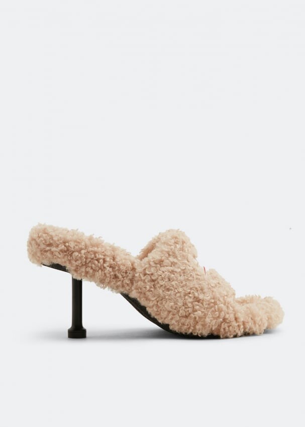 

Сандалии BALENCIAGA Furry sandals, розовый