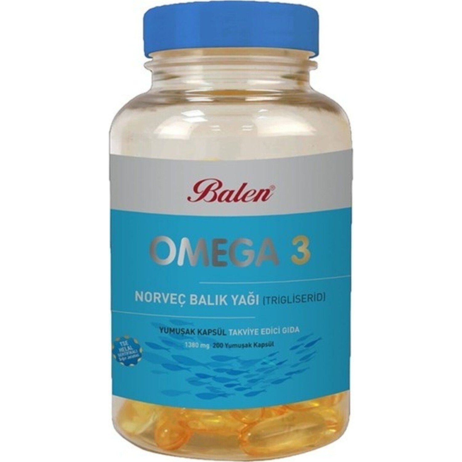 

Balen Omega 3, триглицерид норвежского рыбьего жира, 200 капсул по 1380 мг