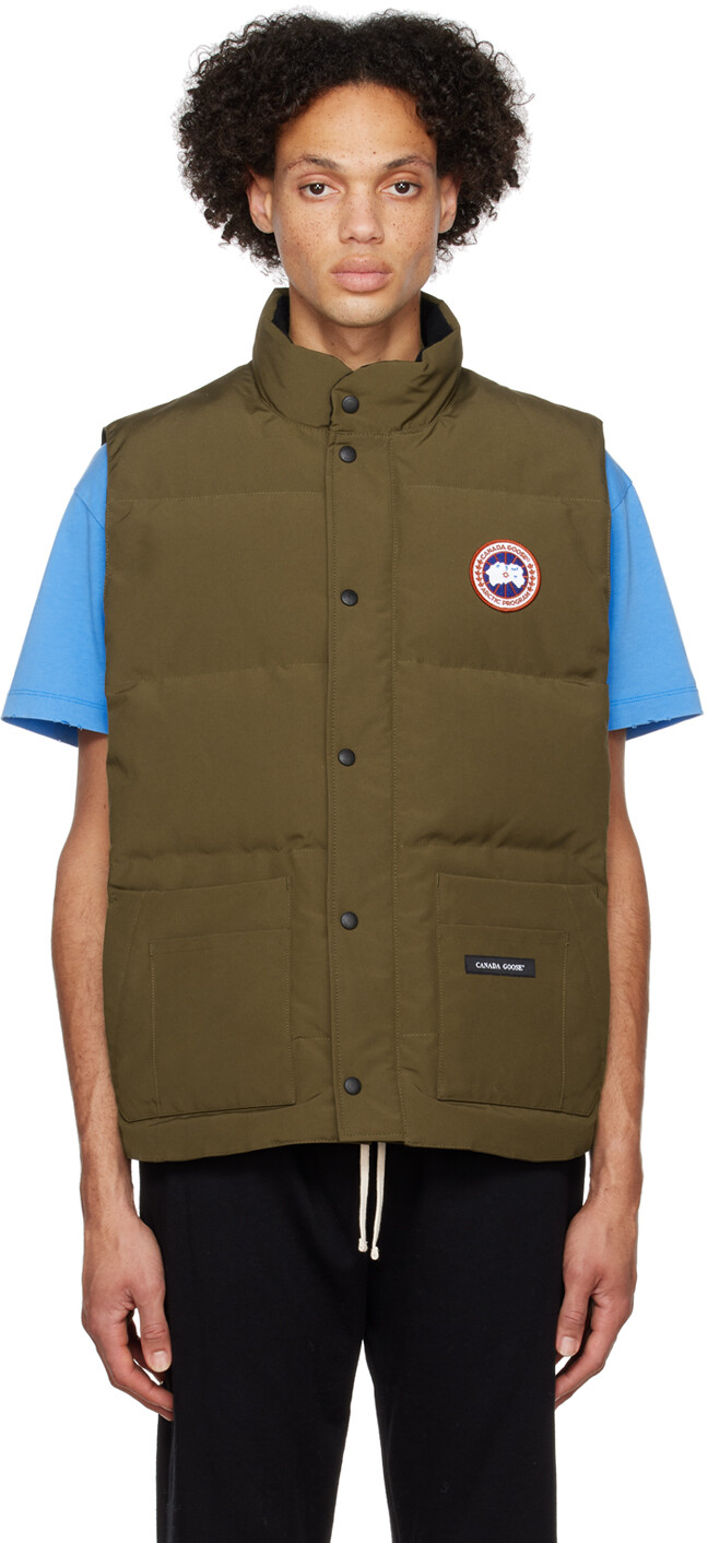 

Зеленая пуховая жилетка для фристайла Canada Goose, Зеленый