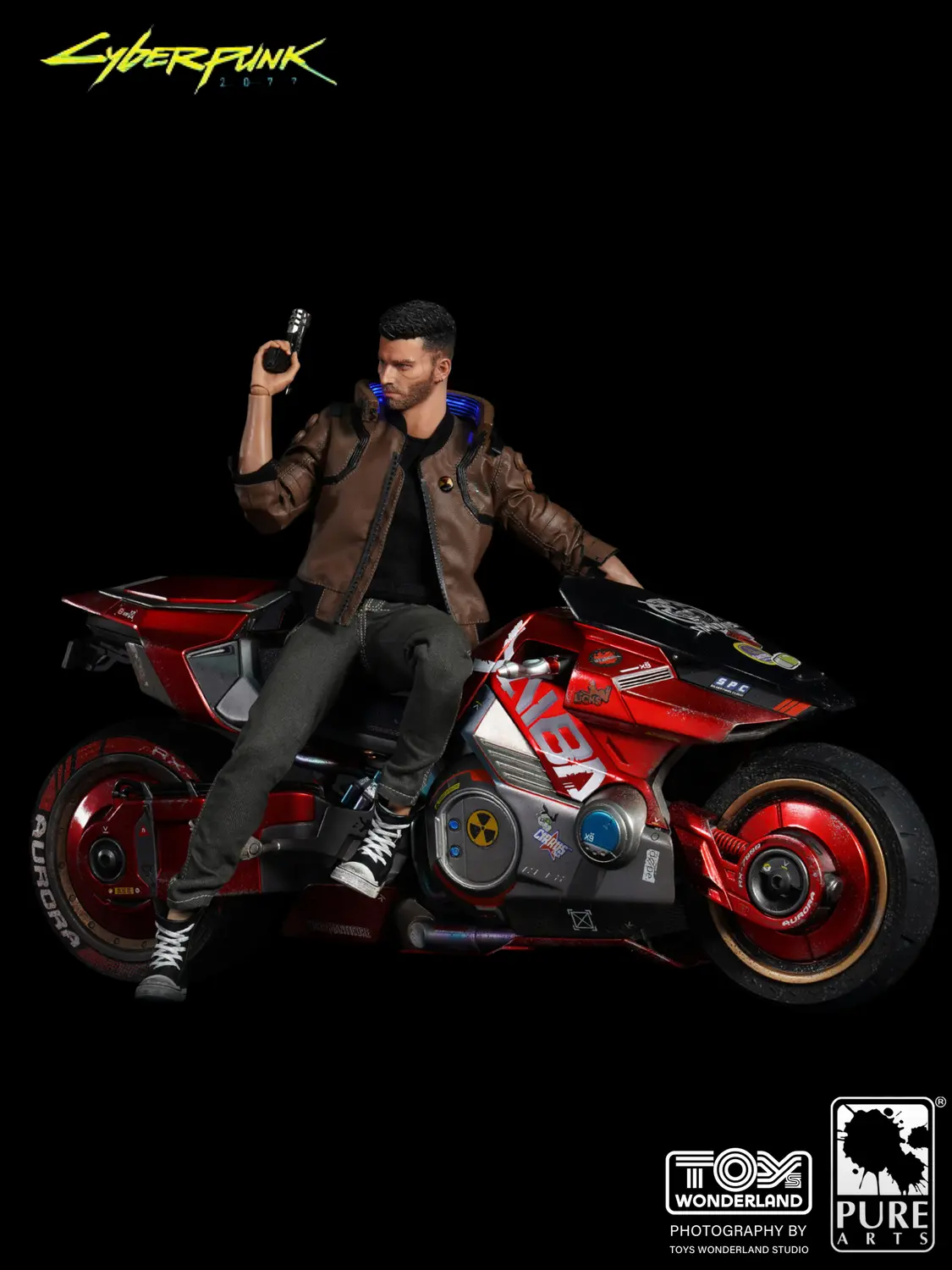 

Фигурка PureArts Cyberpunk 2077, Yaiba Kusanagi Bundle, V Male + Sportbike, 30 см