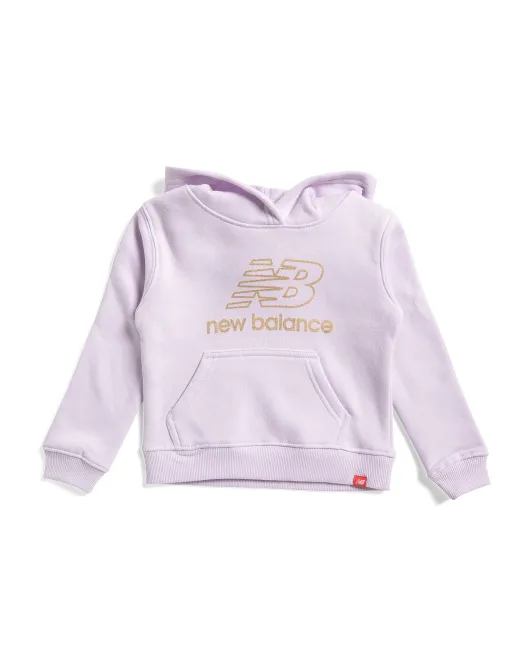 

Флисовая толстовка с капюшоном для маленьких девочек New Balance, цвет Astral Glow
