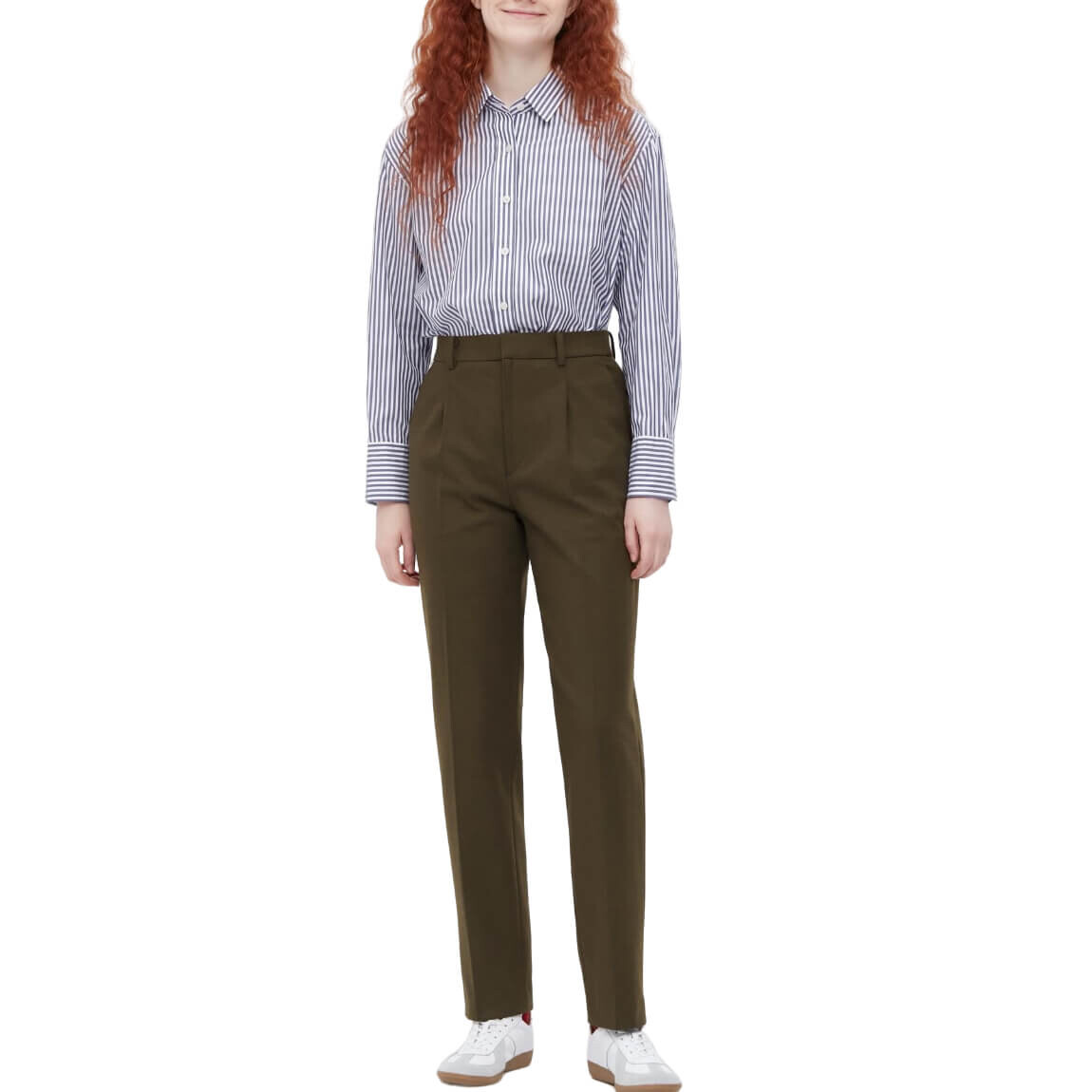 

Брюки Uniqlo Heattech Pleated (Long), оливковый