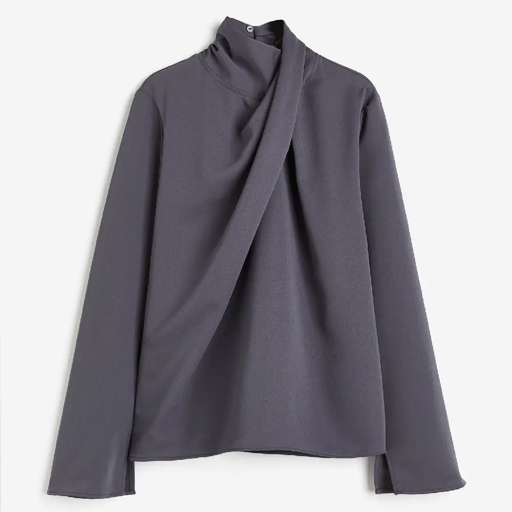 

Блузка H&M Draped, темно-серый