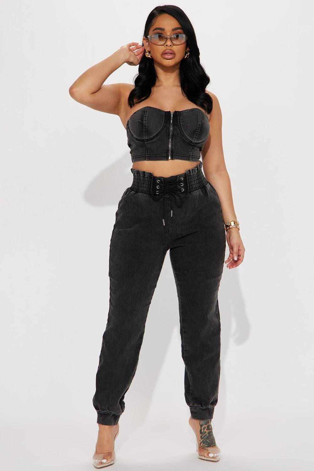 

Брюки Fashion Nova SSET7095AC, черный