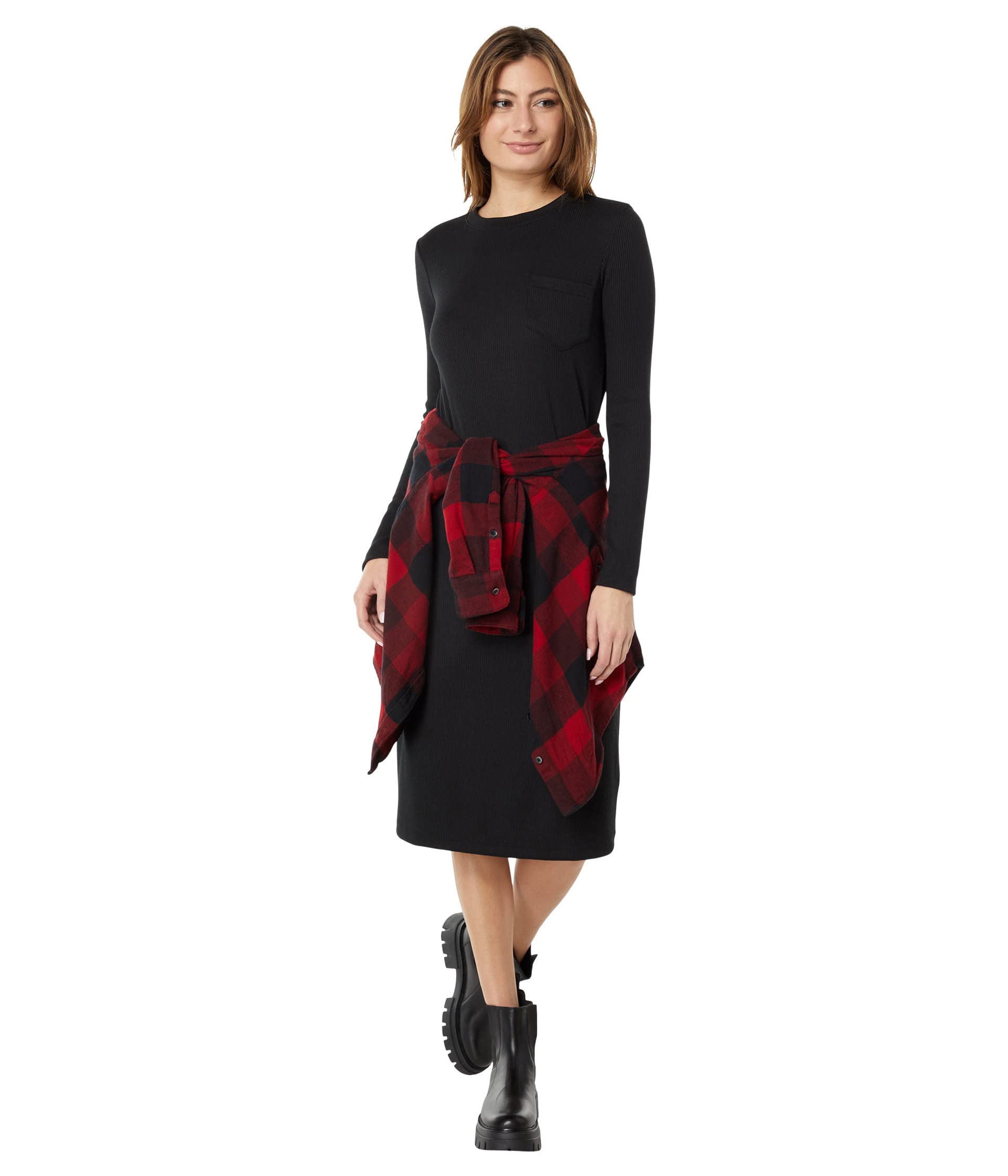 Платье Madewell, Long-Sleeve Pocket Tee Dress цена и фото