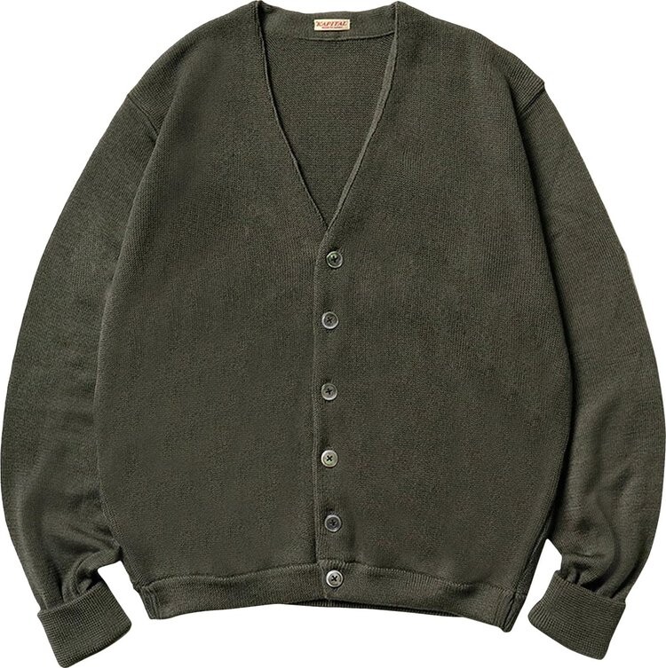 

Кардиган Kapital 10G Eco Knit Elbow Coneybowy Short Cardigan Grey, серый
