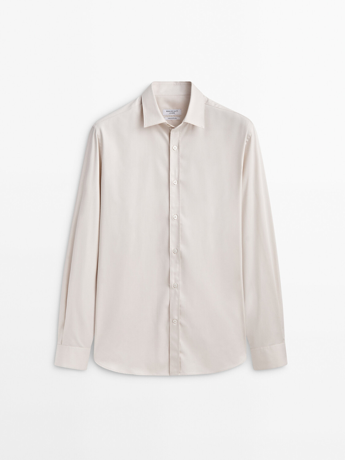 

Рубашка Massimo Dutti Studio Relaxed Fit Cotton, светло-серый