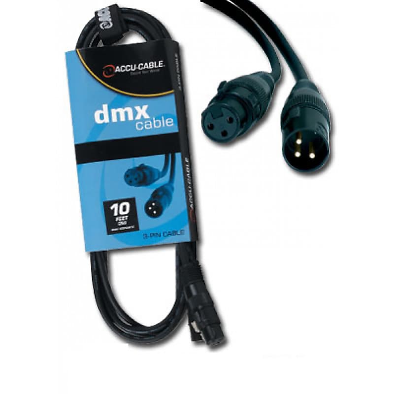 ADJ American DJ Accu-Cable 3-контактный DMX-светильник с эффектом кабель 22 AWG 10 футов 3PIN-10FT