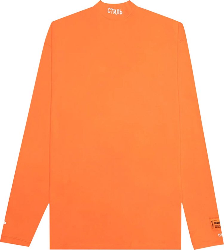 

Лонгслив Heron Preston CTNMB Long-Sleeve Turtleneck 'Orange/White', оранжевый