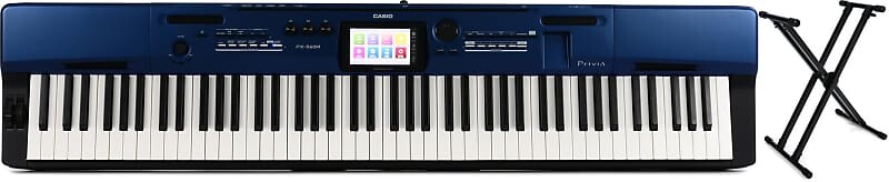 

Casio Privia Pro PX-560 88-клавишное цифровое пианино с комплектом динамиков и сценическими подставками KS8291XX Стойка для клавиатуры с надежной конструкцией Casio + On-Stage PX-560BE=1 KS8291XX=1