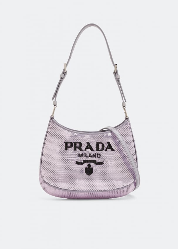 

Сумка PRADA Cleo sequin shoulder bag, фиолетовый