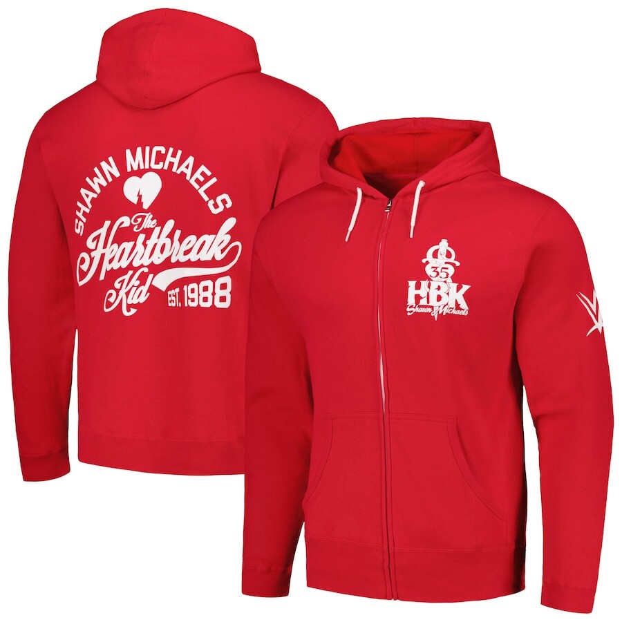 

Толстовка на молнии WWE Authentic Shawn Michaels, красный