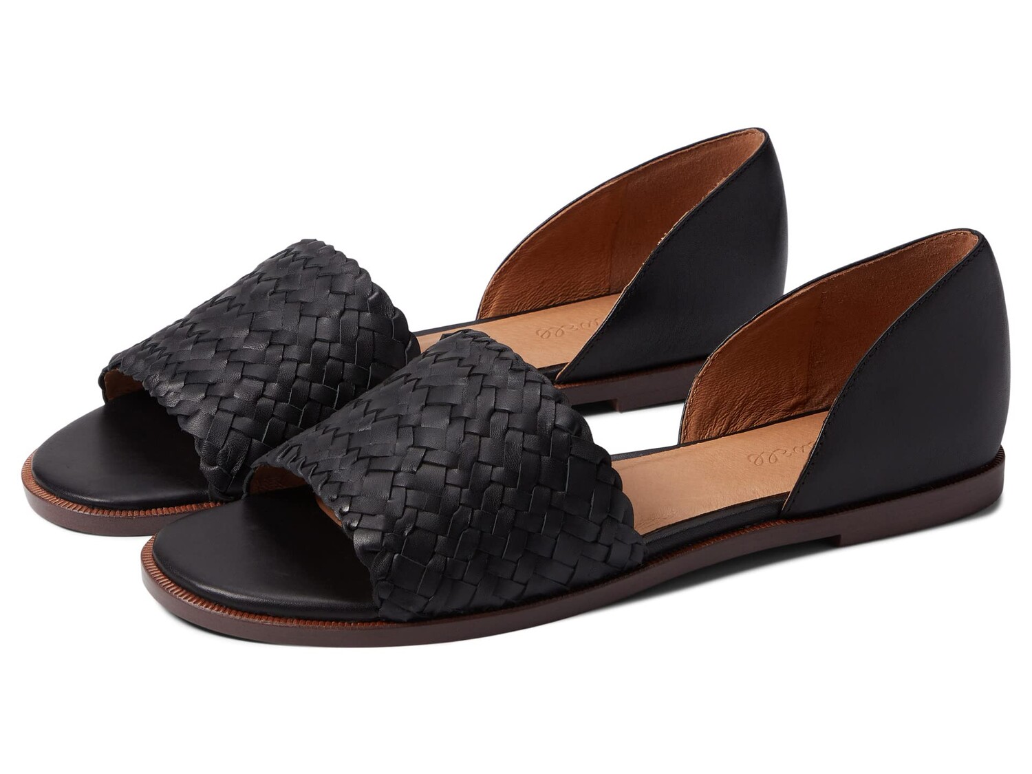 

Сандалии Madewell, The Kinsley d'Orsay Flat in Woven Leather