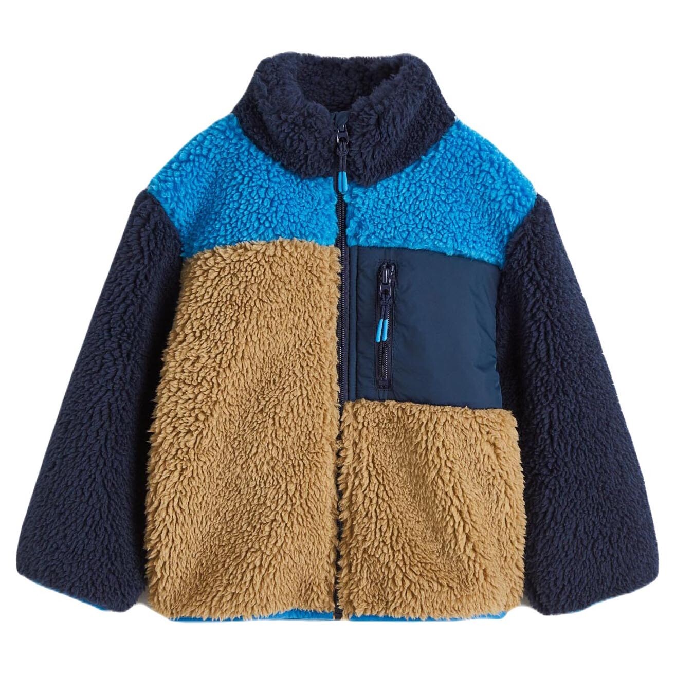 

Куртка H&M Teddy Bear Color-block, синий