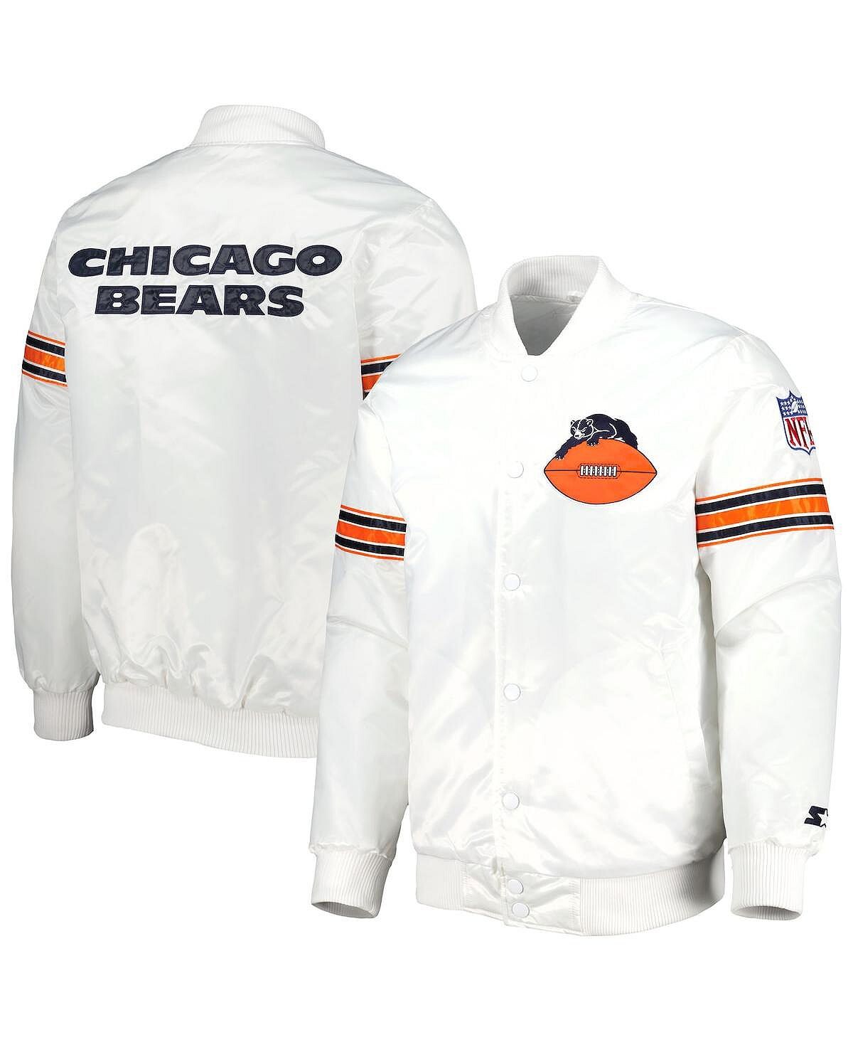 

Белая мужская куртка chicago bears the power forward на застежках Starter, белый