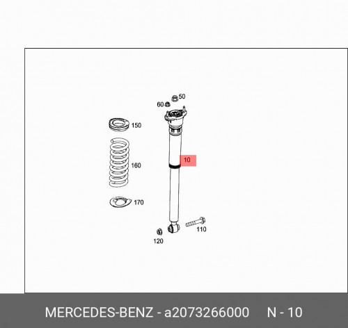 Амортизатор подвески MERCEDES-BENZ A207 326 60 00 салонный фильтр для mercedes benz e180l e200 e250 e260 e300 e320 e350 e400 e500 w212 a207 c207 v212 cuk29005 8300018