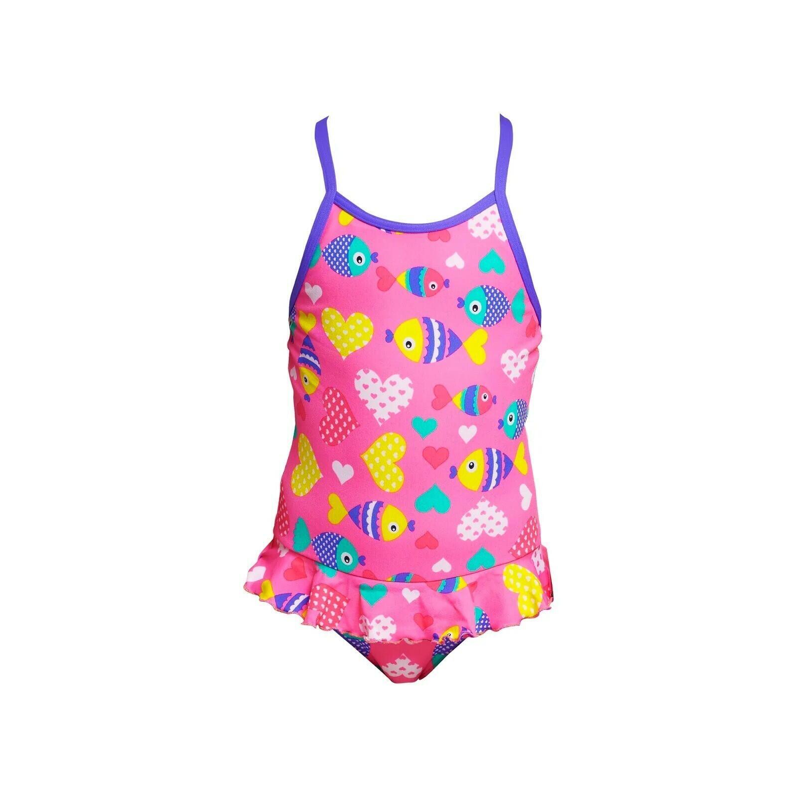 Сплошной купальник для девочки Funkita Belted Frill розовый – заказать