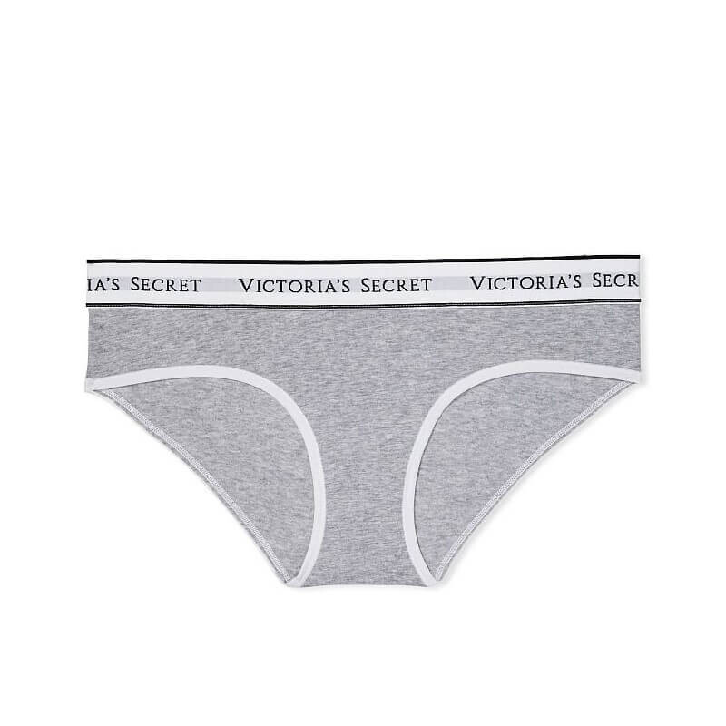 

Трусики-хипхаггеры Victoria's Secret Logo Cotton, серый