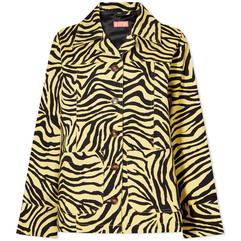 

Куртка из твила с принтом Frankie Zebra KITRI, Желтый