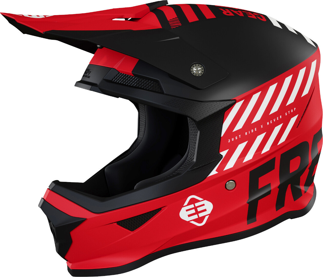 Шлем Freegun XP4 Danger для мотокросса, черный/красный шлем freegun xp4 maniac для мотокросса черный желтый красный