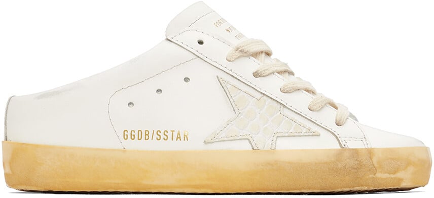 

Белые кроссовки Super-Star Sabot Golden Goose