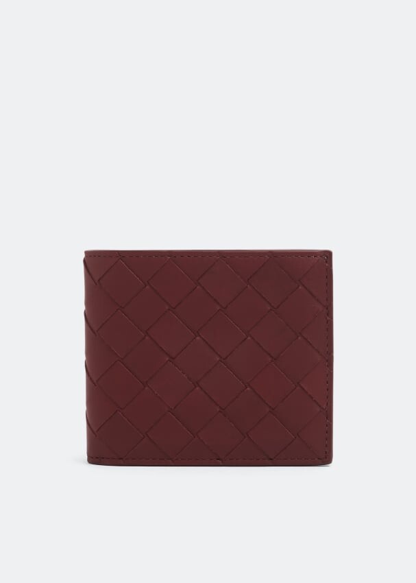 

Кошелек BOTTEGA VENETA Intrecciato bi-fold wallet, бордовый