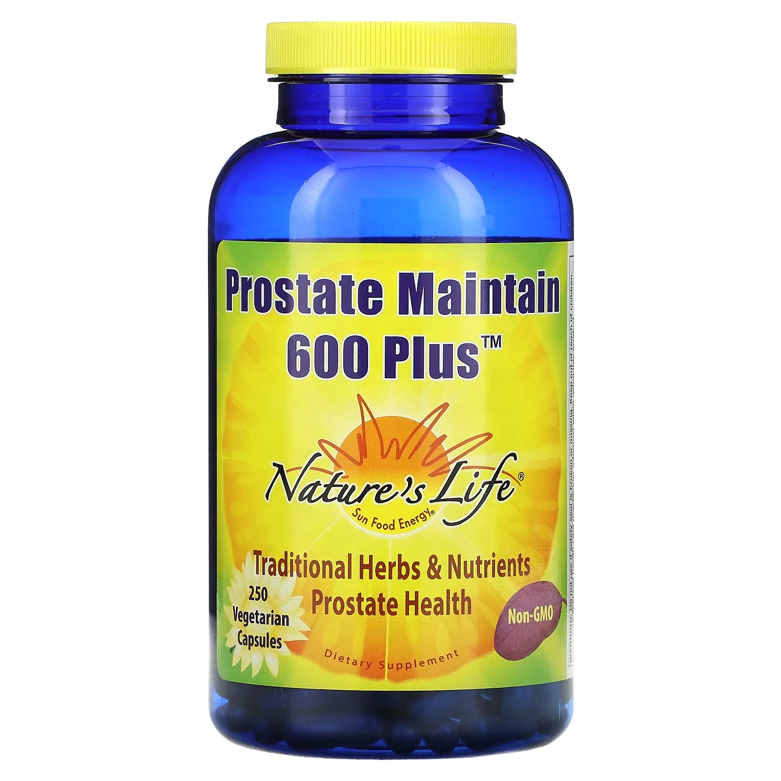 Nature's Life Prostate Maintain 600 Plus, 250 вегетарианских капсул nature s life mega minerals 250 вегетарианских капсул