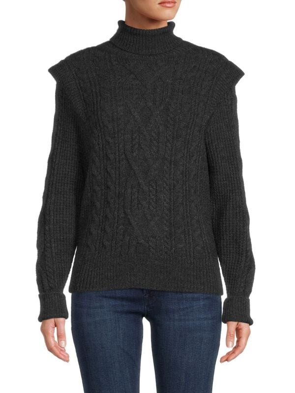 

Свитер 360 Cashmere вязаный из шерсти и альпаки, черный