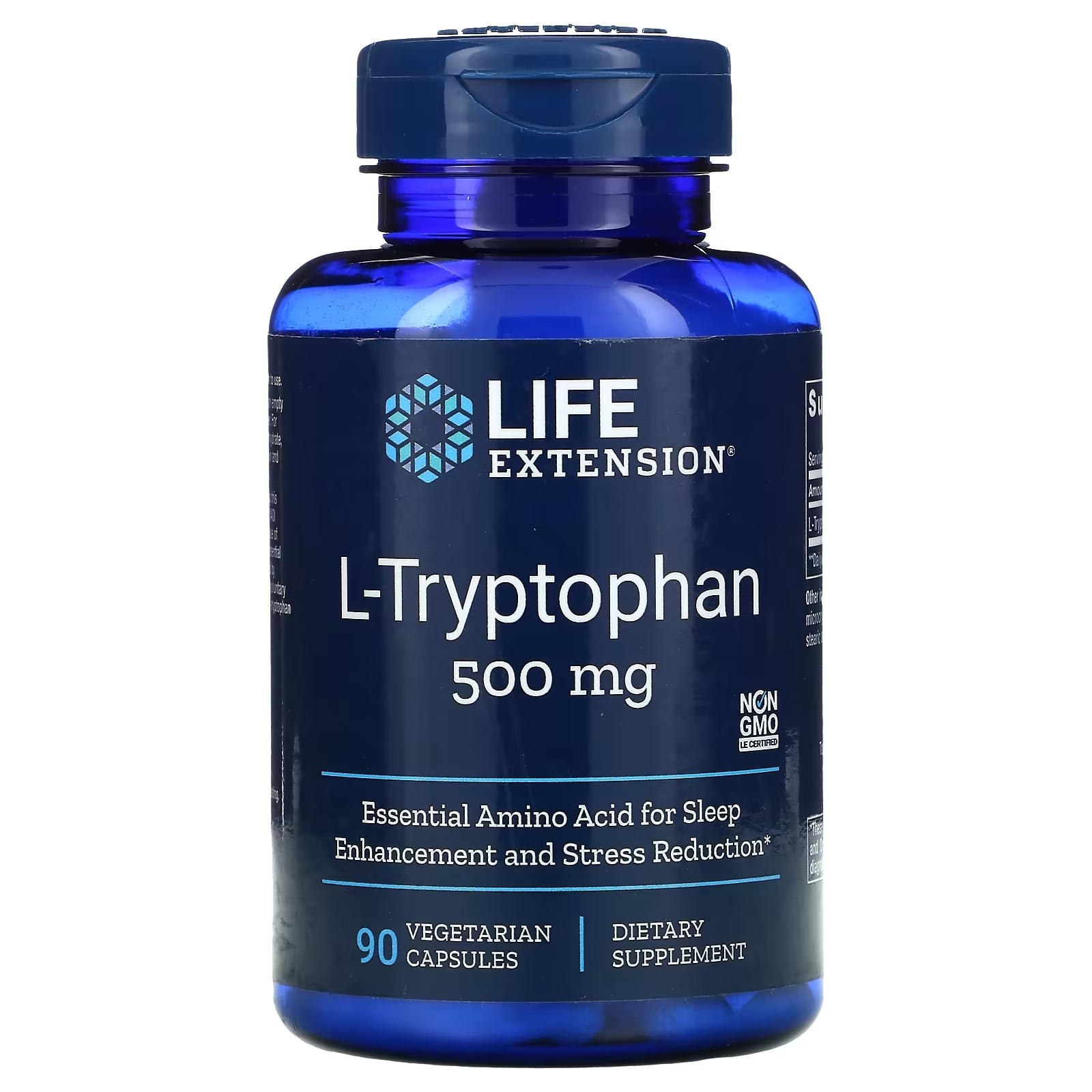 L-триптофан Life Extension, 90 вегетарианских капсул life extension оптимизированный триптофан плюс 90 вегетарианских капсул