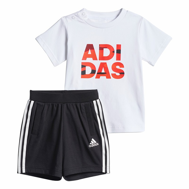Детский комплект Adidas Knit, 2 предмета, белый/черный/красный комплект из блузки и шорт для малышей