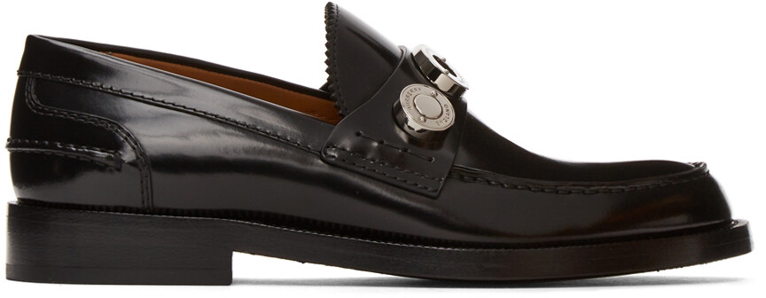 

Черные кожаные лоферы Fred Burberry