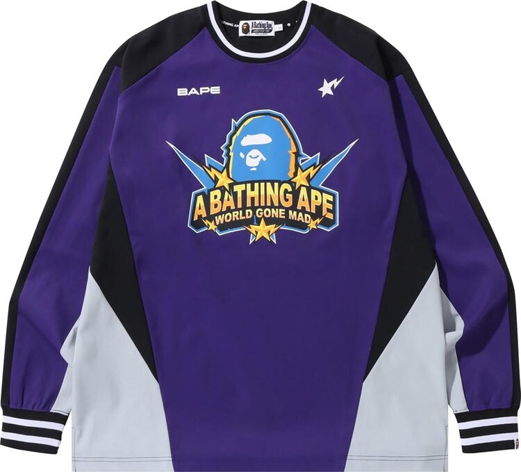

Лонгслив BAPE Team Logo Relaxed Fit Long-Sleeve 'Purple', фиолетовый