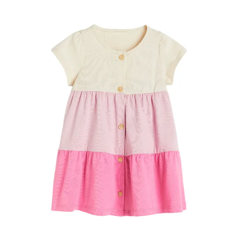 

Платье детское H&M Button-front, бежевый/розовый