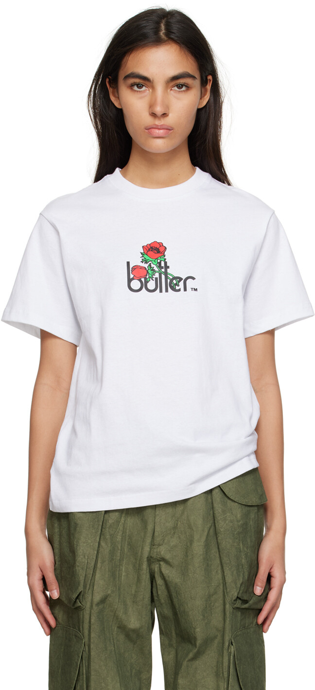 

Белая футболка с полевыми цветами Butter Goods, Белый