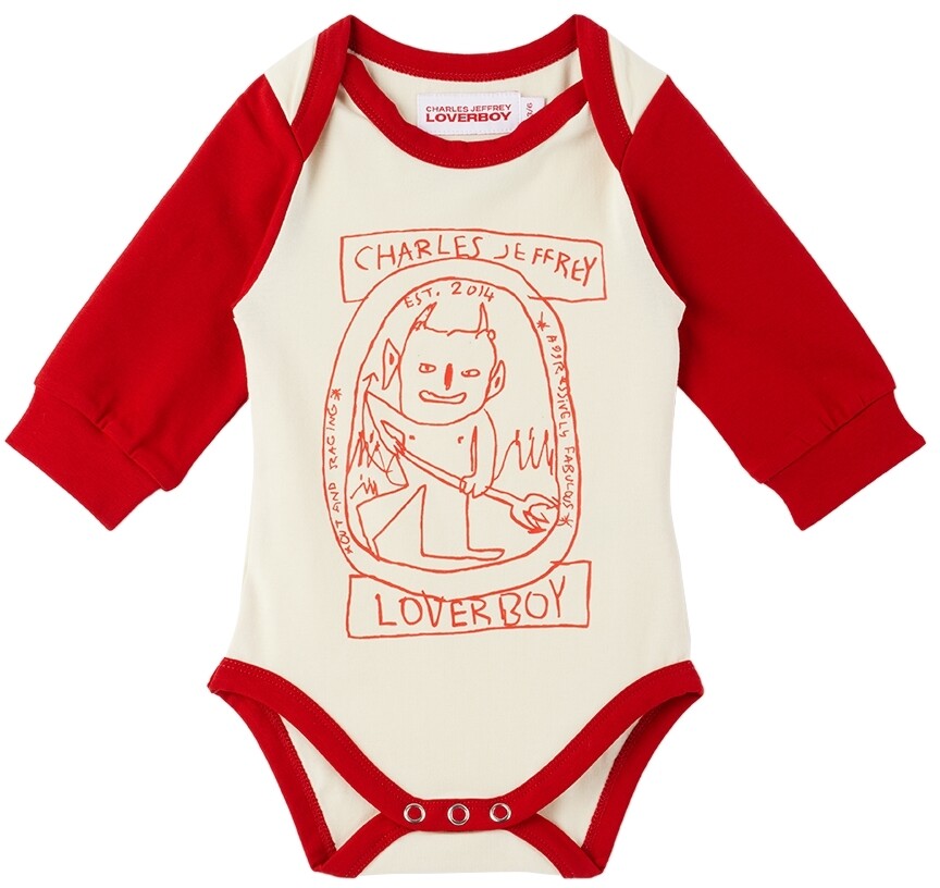 

Комбинезон SSENSE Exclusive Baby Red & Off-White Charles Jeffrey Loverboy