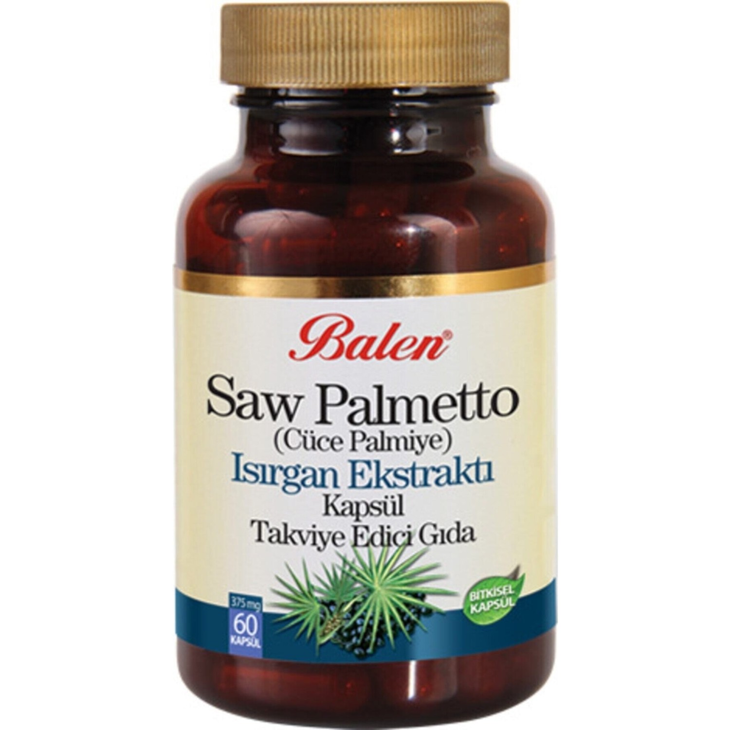 Пищевая добавка Balen Saw Palmetto Cinko 375 мг, 60 капсул пищевая добавка balen saw palmetto cinko 375 мг 3 упаковки по 60 капсул